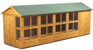 Power 20x6 Apex Combined Potting Shed with 4ft Storage Section